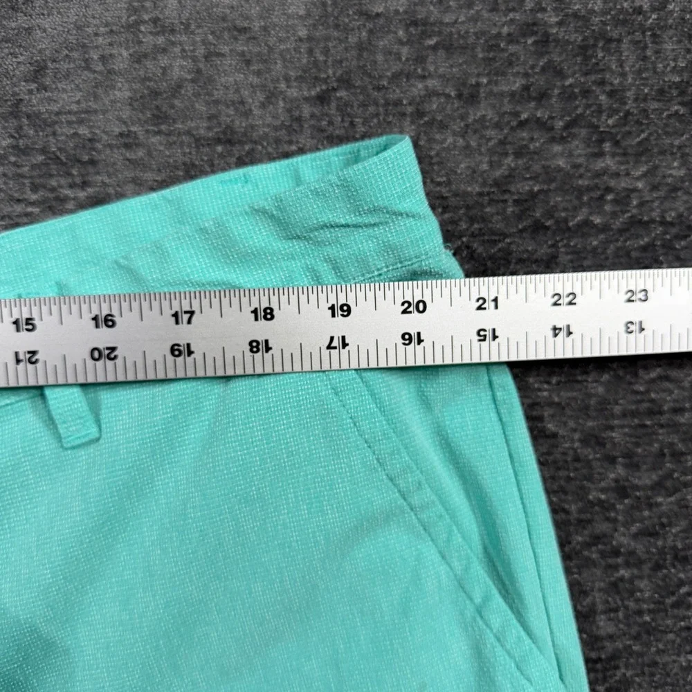 Adidas Golf Shorts Mens 40 Mint Green Textured Performance End Plastic Waste